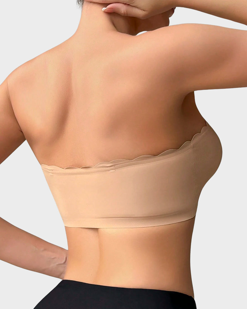 Strapless Front Closure Leopard Print Bra