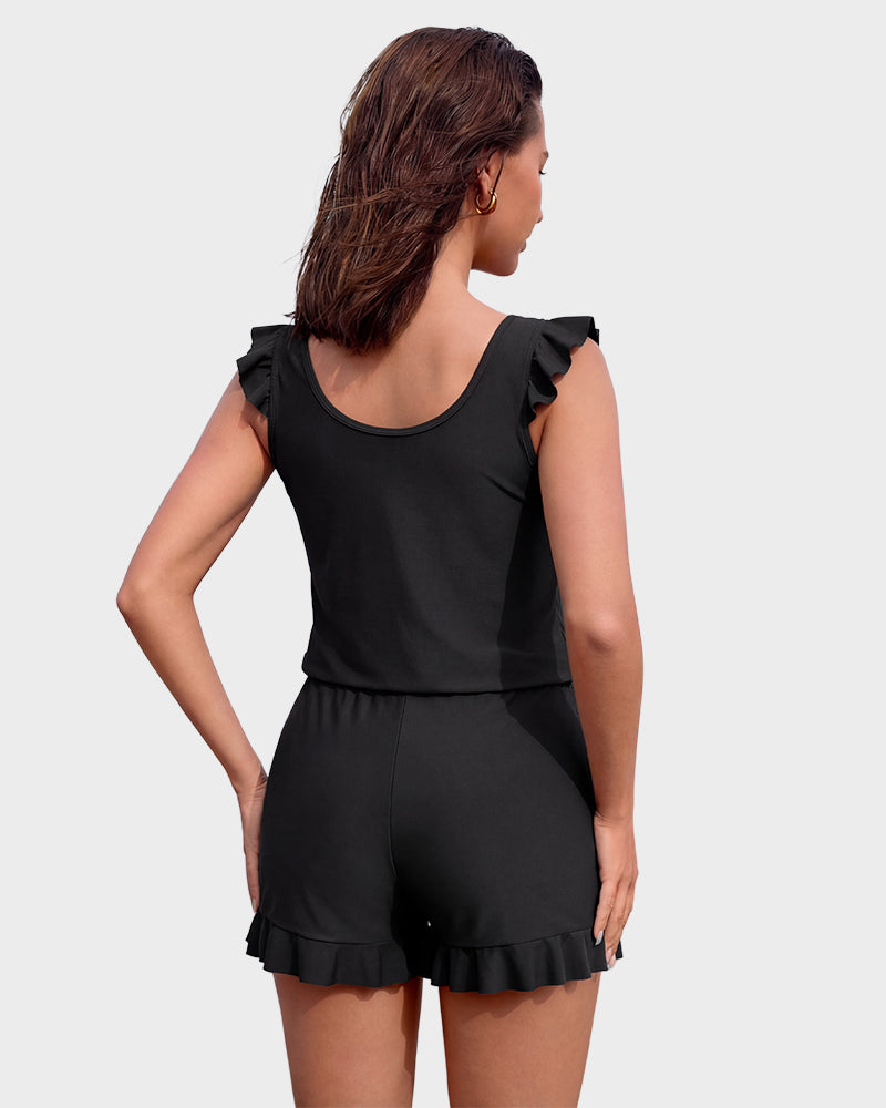 Built-in Bra Swim Romper