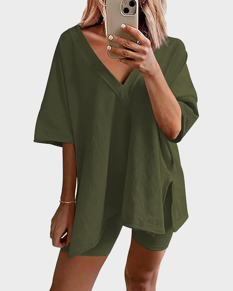 Casual Vibe Comfy Oversized 2-Piece Lounge Set