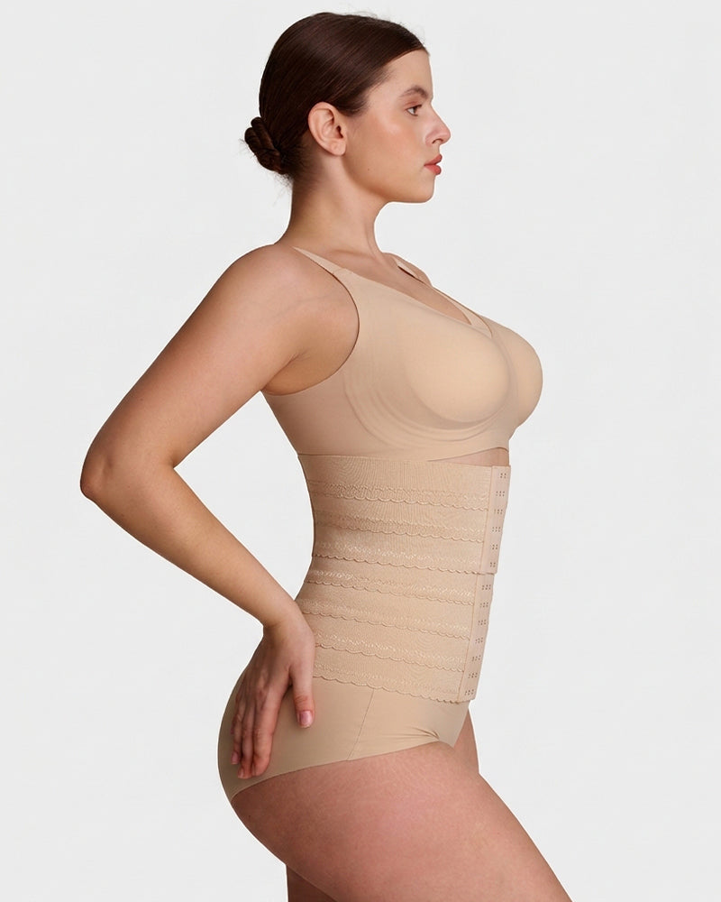 Segmented Waist Trainer Corset with Steel Bones