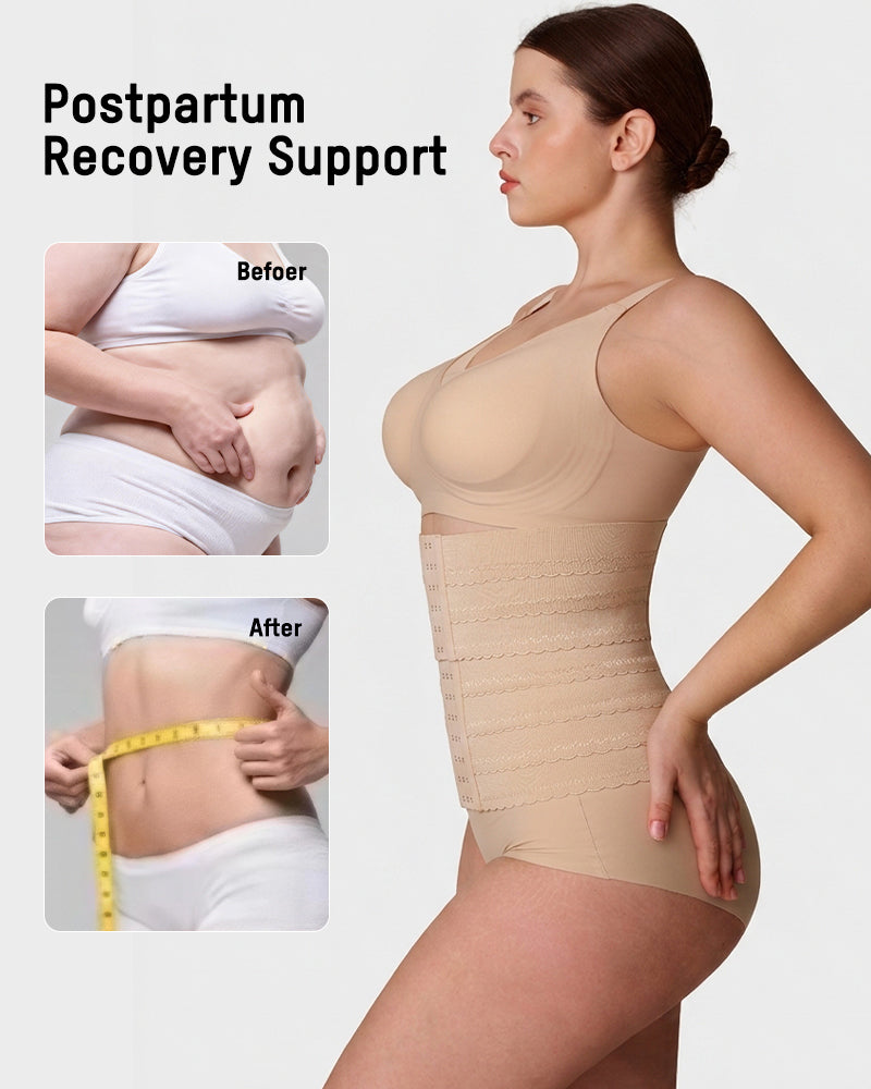 Segmented Waist Trainer Corset with Steel Bones