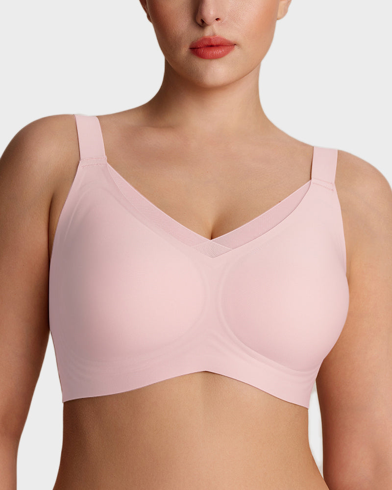 Womens Wireless Bras V Mesh Comfortable Bralette Supportive